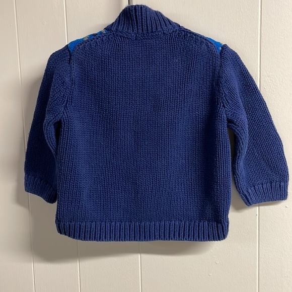 Blue and grey argyle Janie and Jack Cardigan, size 12-18 months - Picture 6 of 6